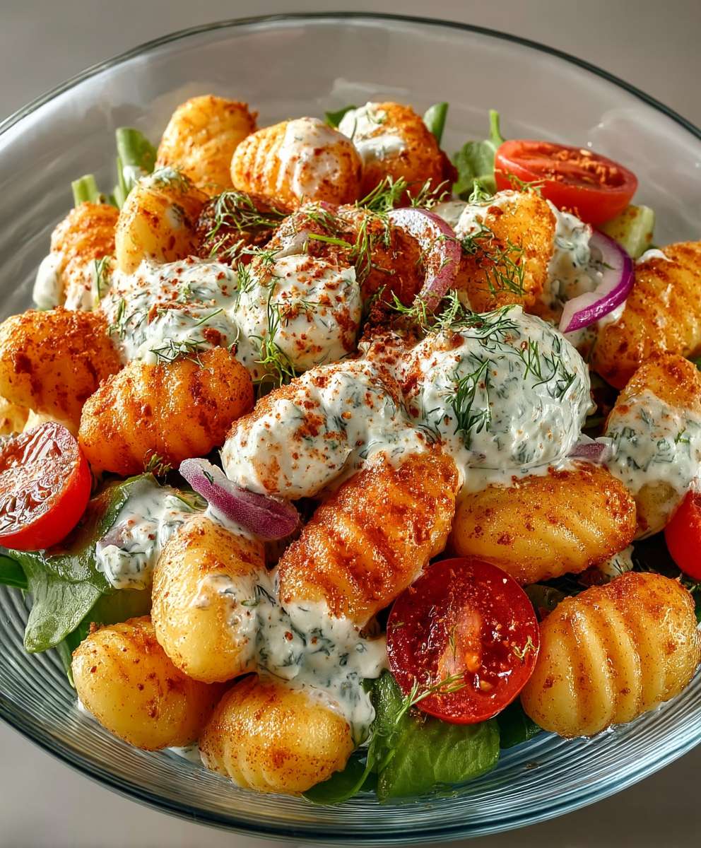Knuspriger Gnocchi Salat