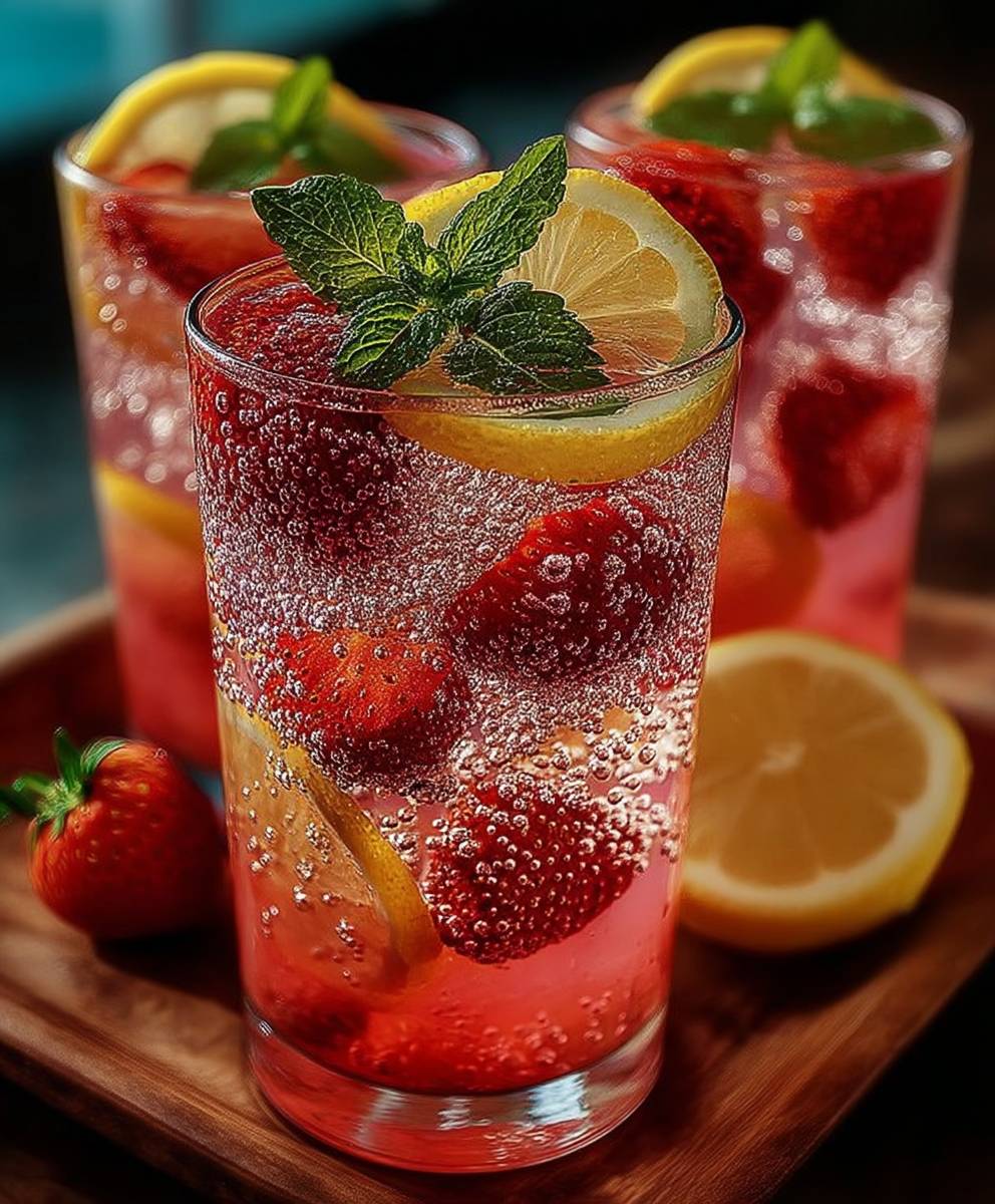 Erdbeer Zitronenlimonade Sommer