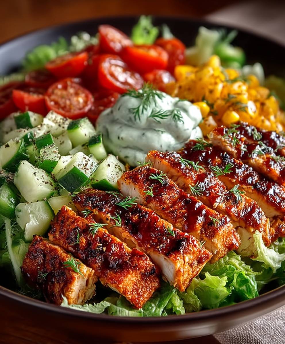 BBQ Hähnchen Salat