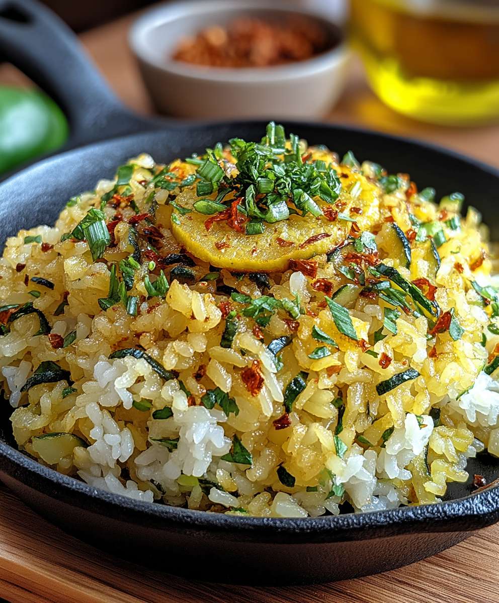 Zucchini Reis Pfanne