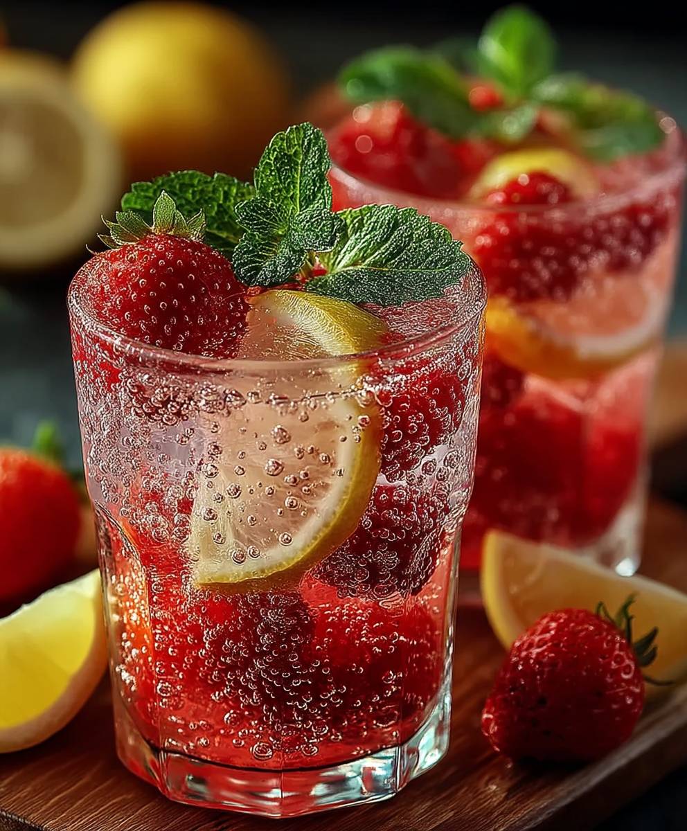 Erdbeer Zitronenlimonade selber machen