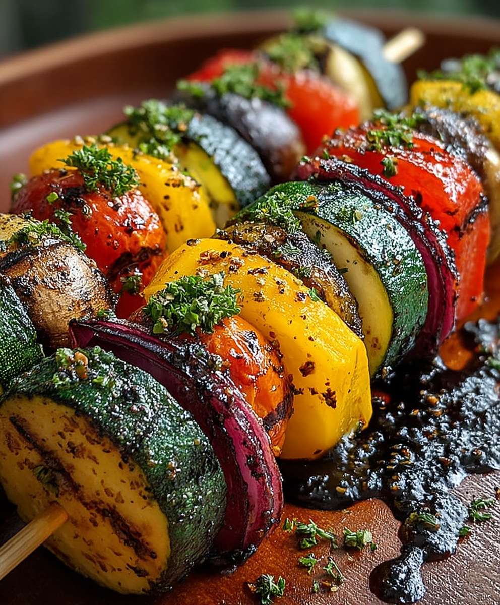 Gegrillte Gemüsespieße Grillen