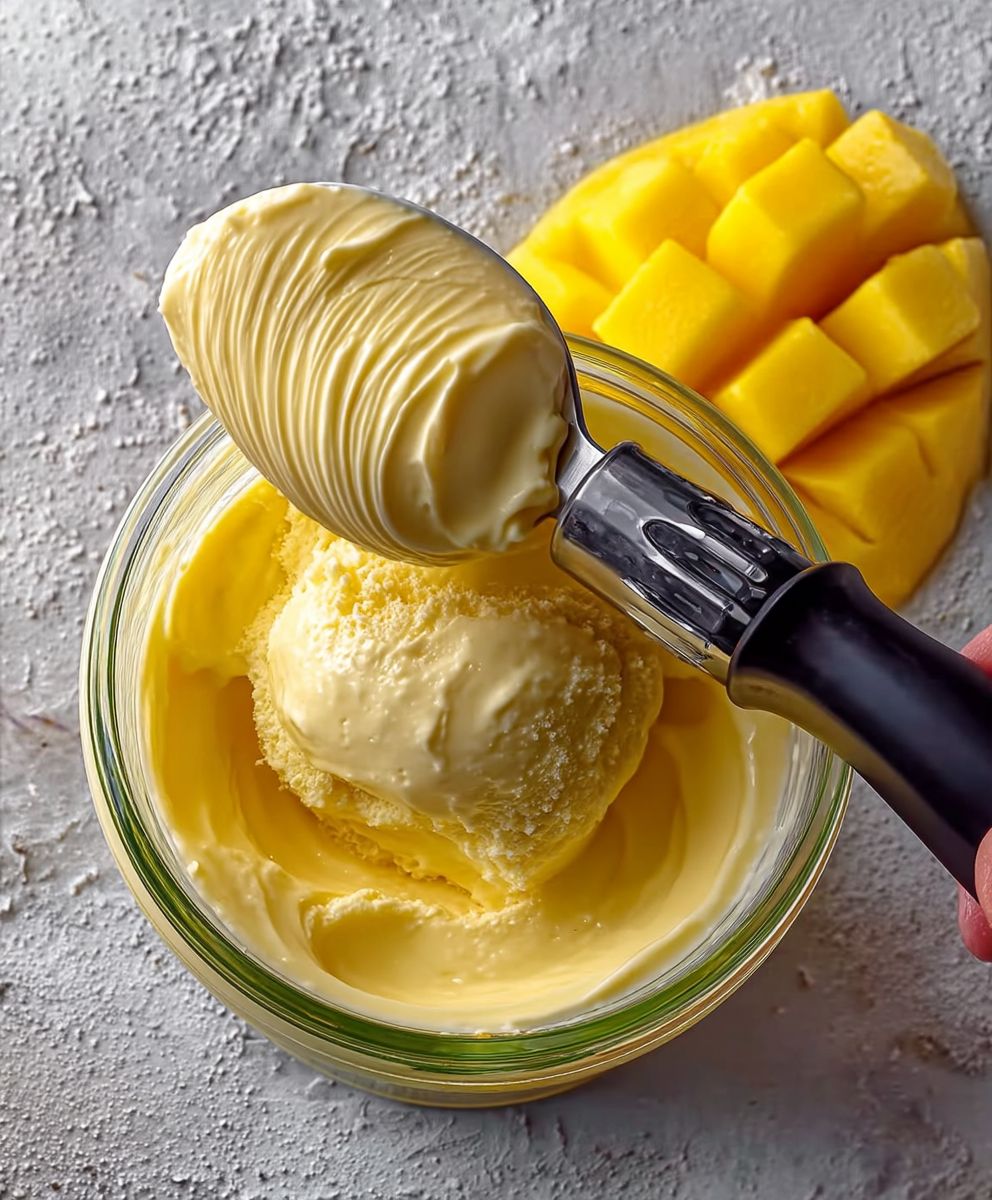 High Protein Mango Joghurt Eis