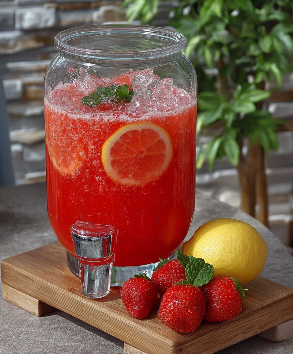 Zuckerfreie Erdbeer Zitronen Limonade