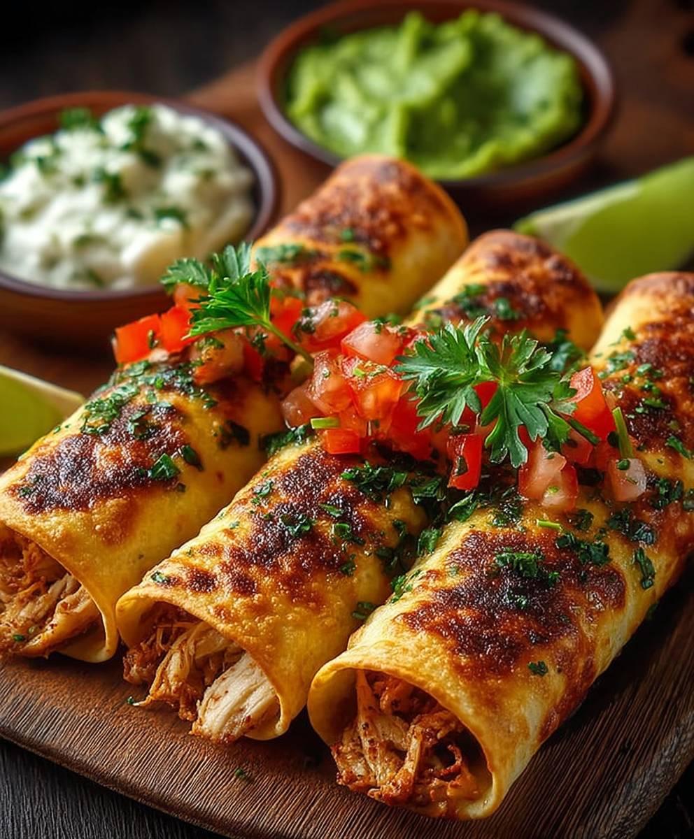 Hähnchen Taquitos aus dem Ofen