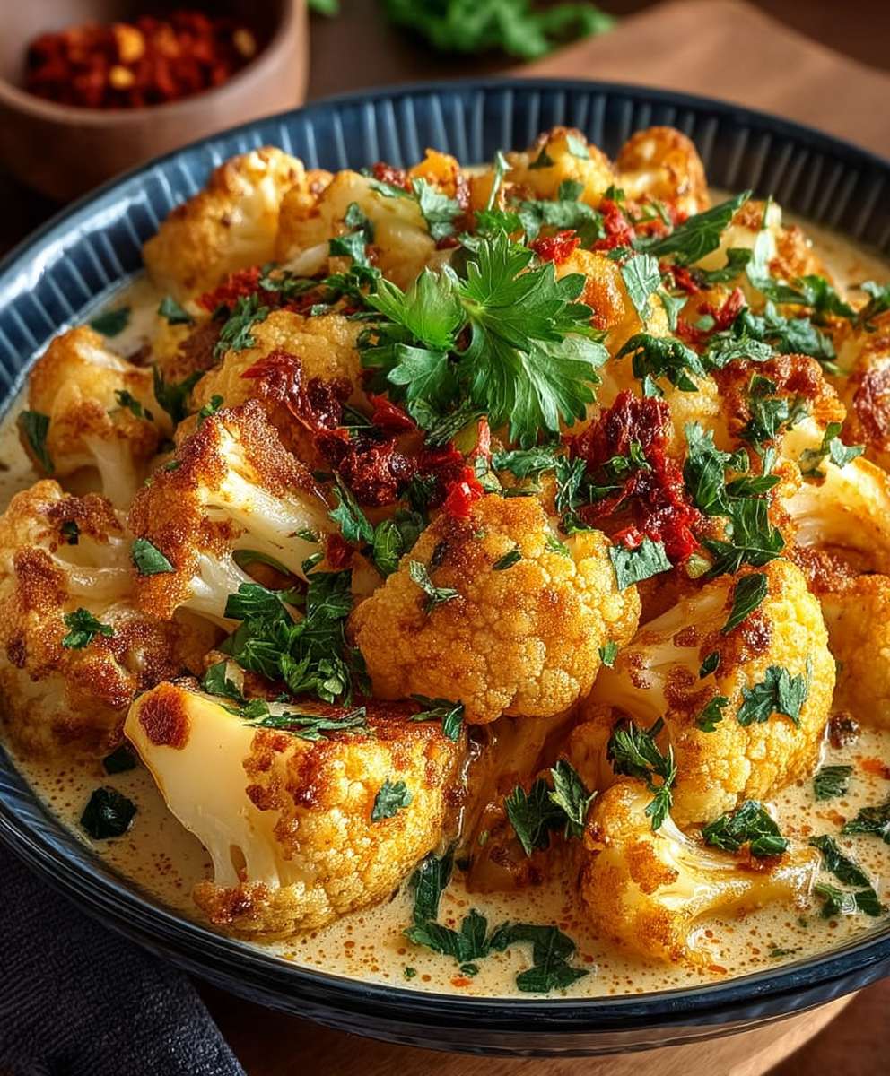 Blumenkohl Curry Backofen