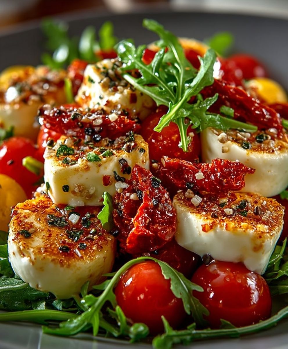 Pasta Salat Mozzarella Tomaten