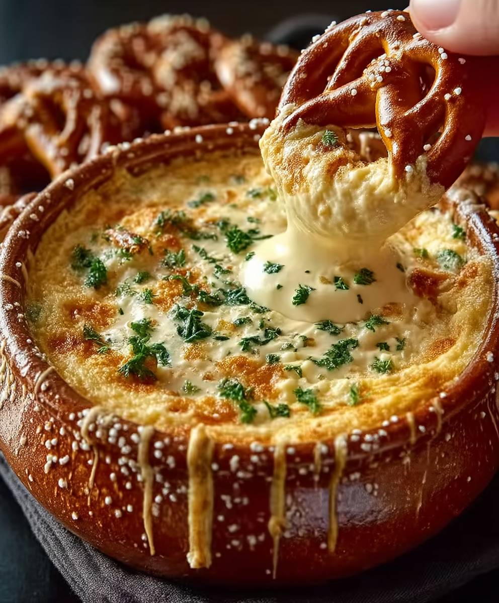 Käsiger Brezel Dip