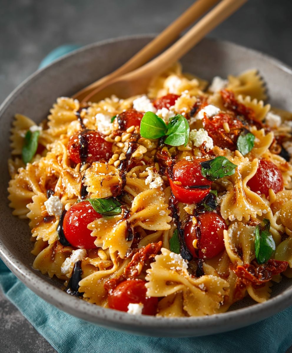 Mediterraner Nudelsalat mit Balsamico