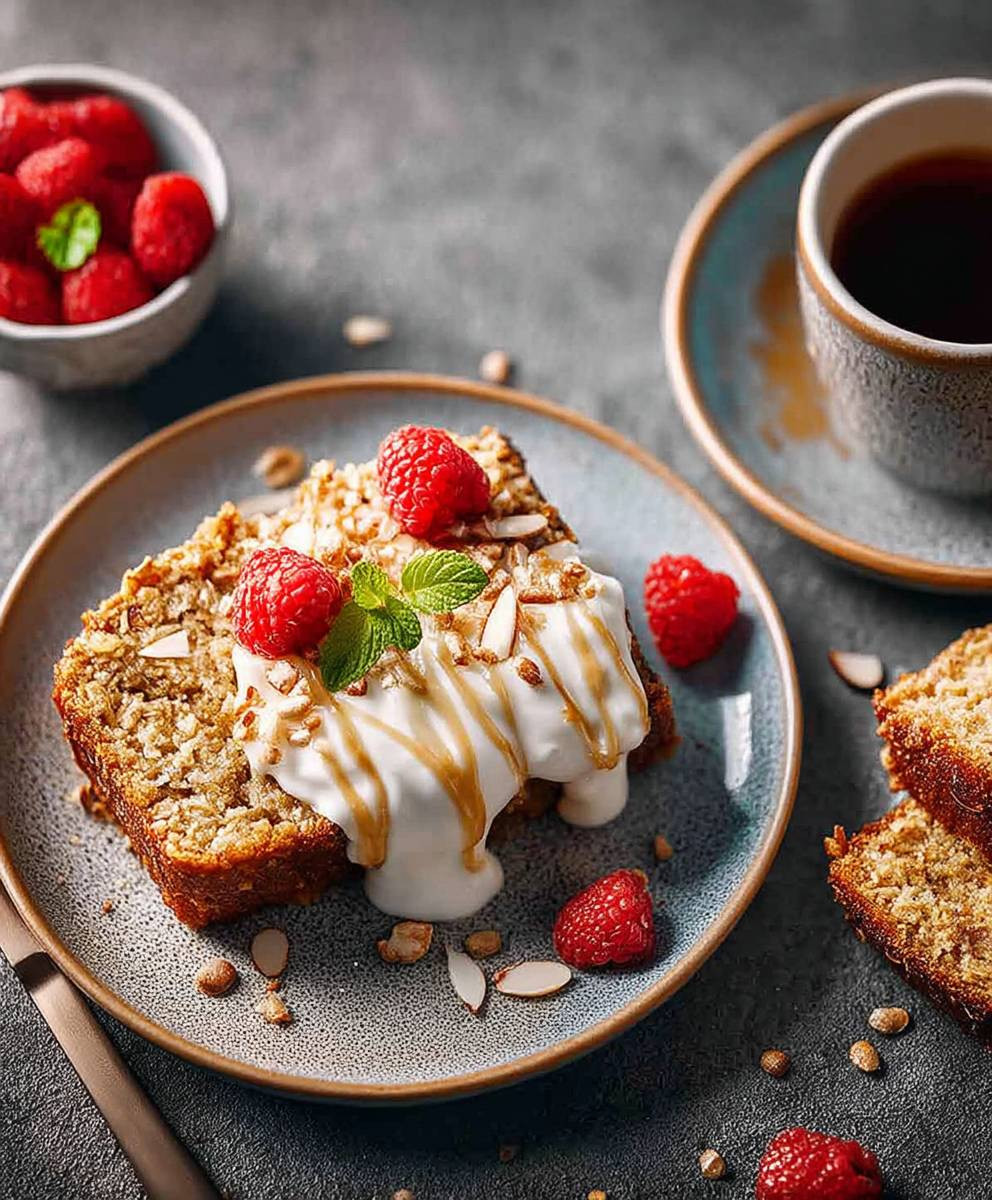 Zuckerfreier Haferflockenkuchen saftig