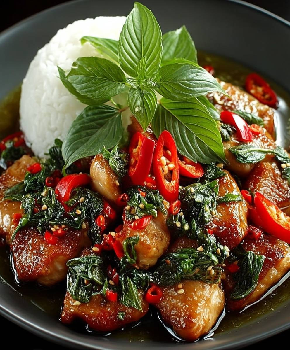 Thai Basilikum Hähnchen
