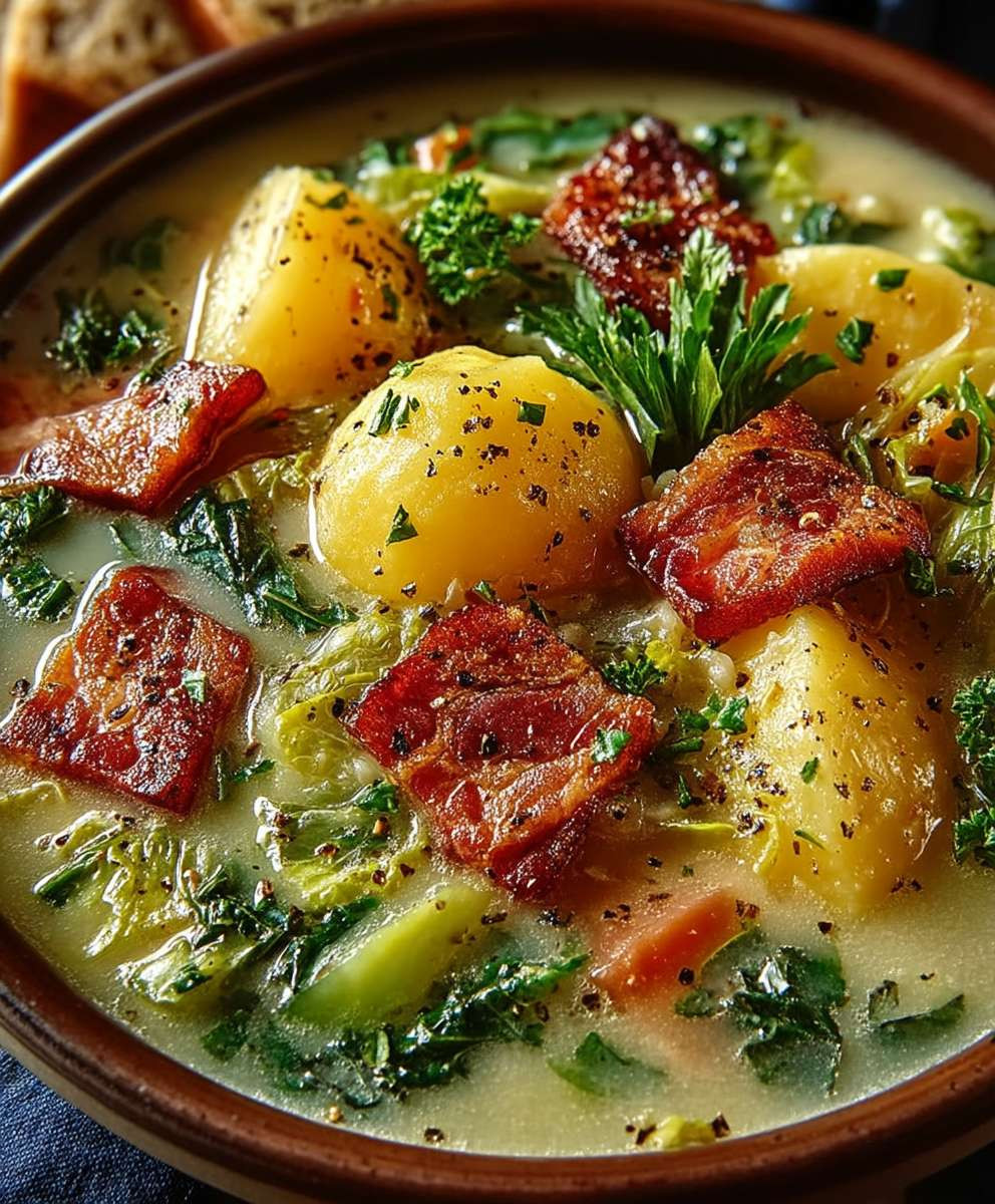 Irischer Speck Kohl Kartoffelsuppe