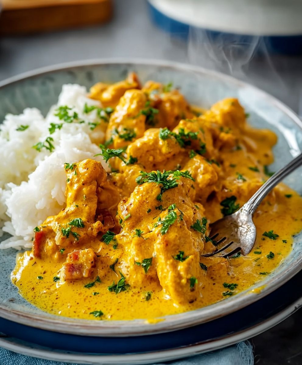 Curry Geschnetzeltes in Sahnesauce