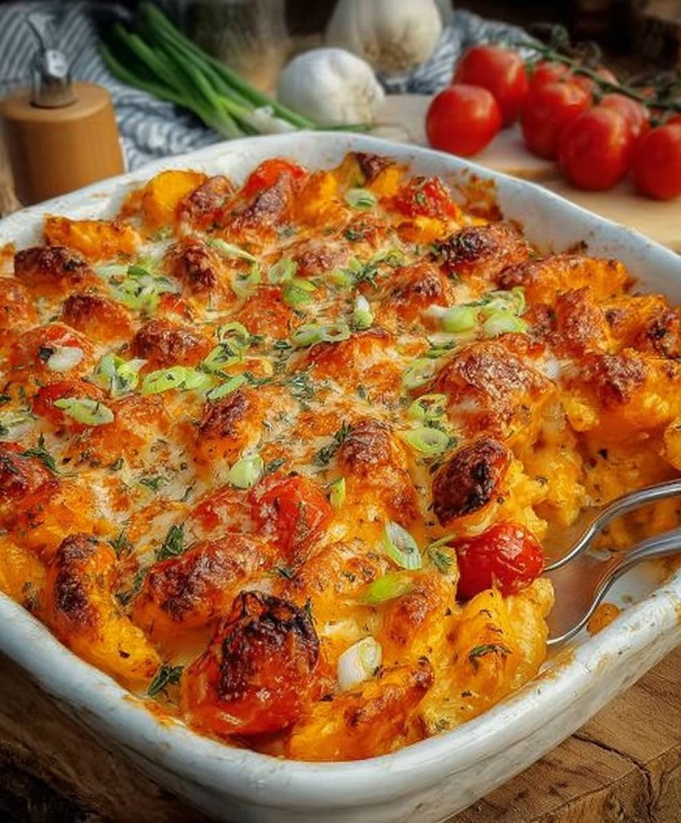 Schupfnudelnauflauf mit Gemüse