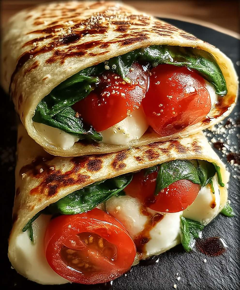 Vegetarischer Wrap Tomate Mozzarella