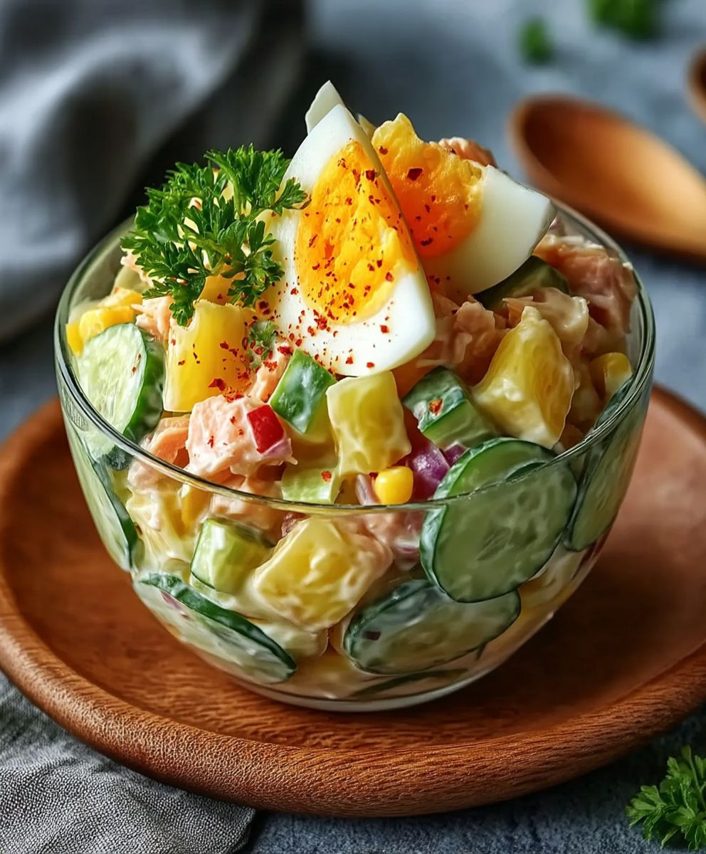 Thunfischsalat mit Ei Gurke