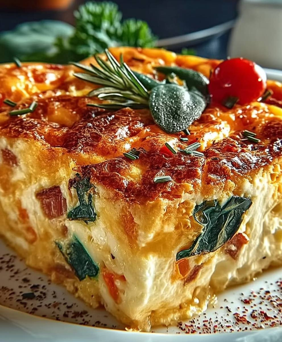 Hüttenkäse Eierauflauf proteinreich zubereiten