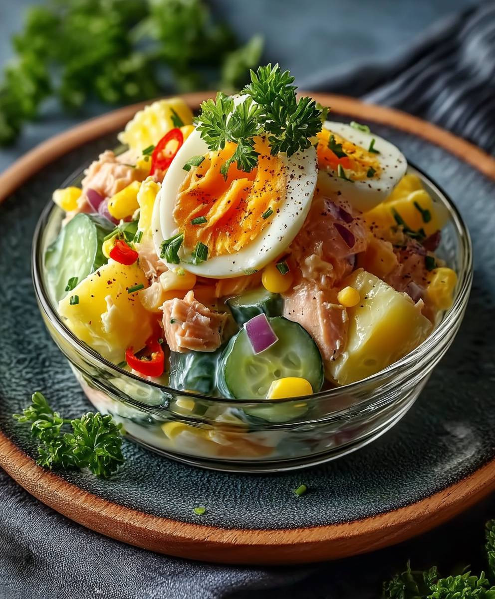Thunfischsalat mit Ei Gurke