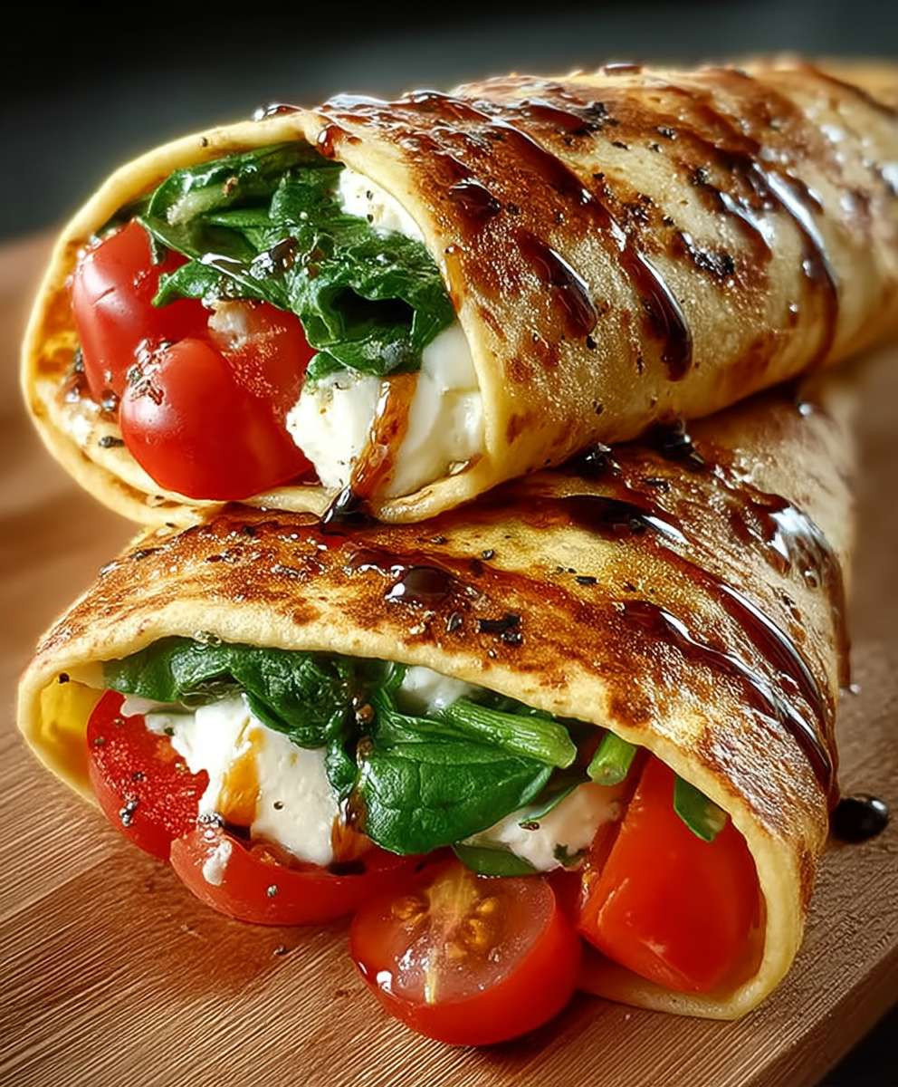 Vegetarischer Wrap Tomate Mozzarella