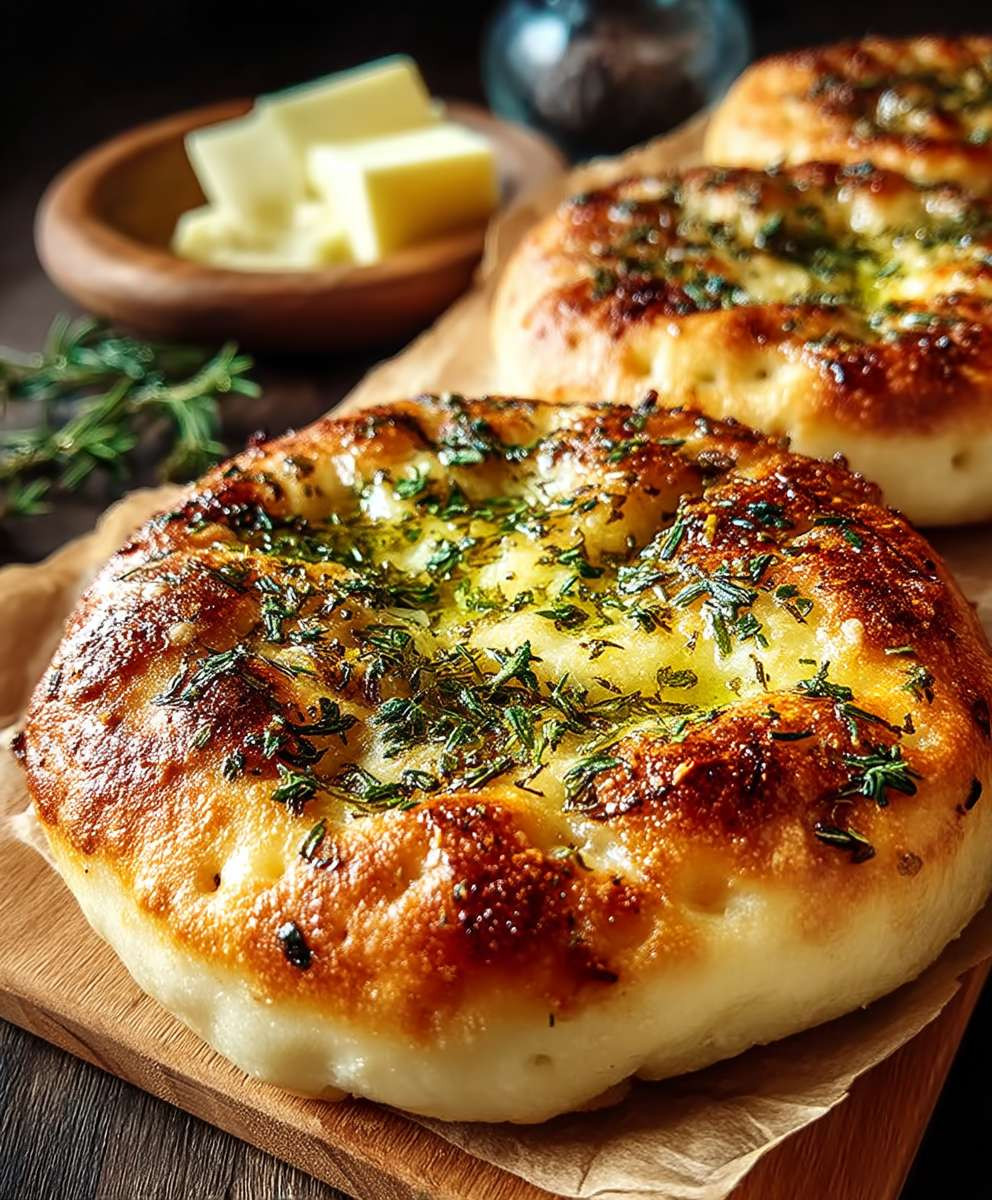 Knoblauch Kräuter Pizzabrot backen
