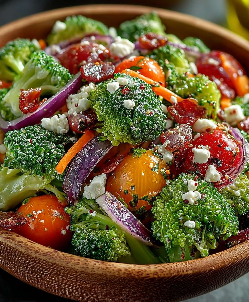 Brokkoli Salat gesund zubereiten