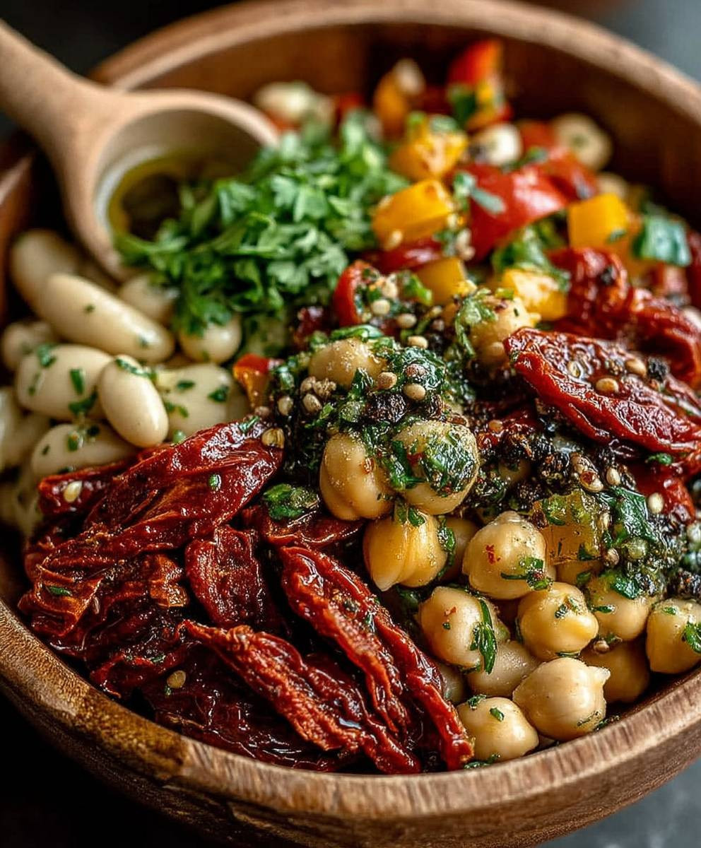 Tomaten Bohnen Salat mariniert