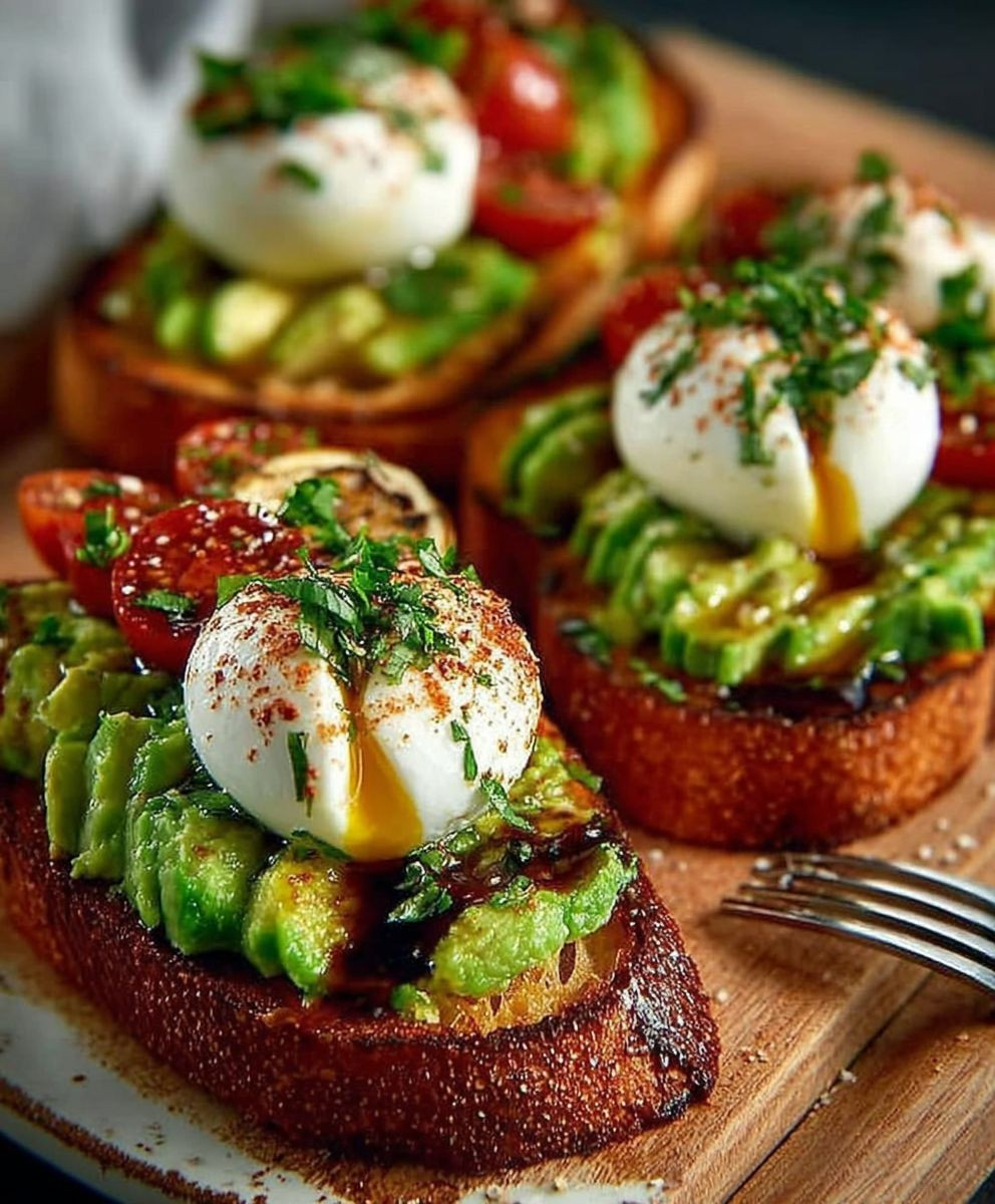 Avocado Burrata Bruschetta einfach zubereiten