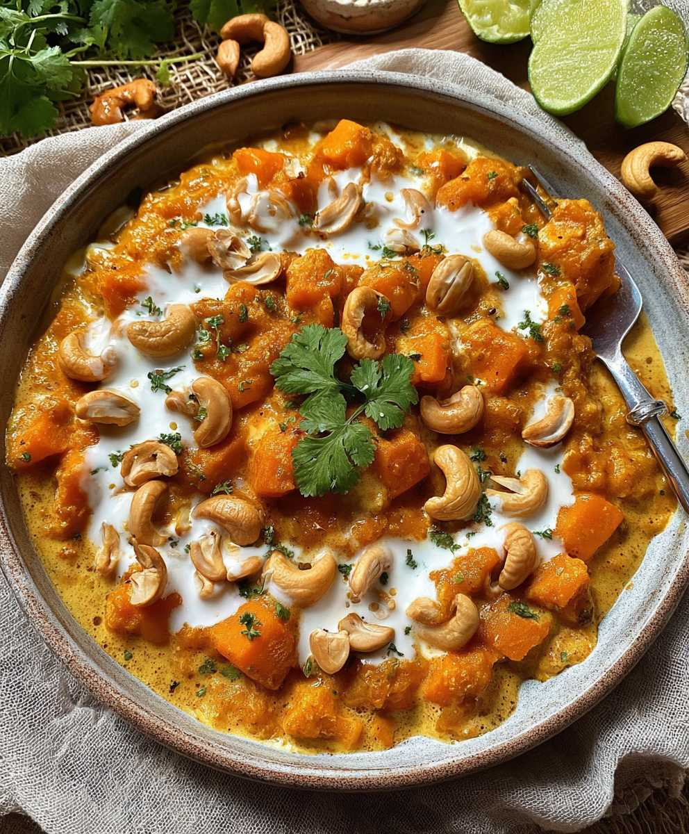 Süßkartoffel Curry mit Cashew