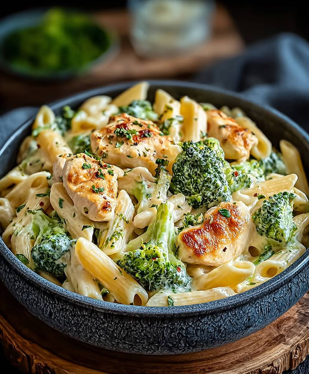 Hähnchen Brokkoli Pasta Cremig