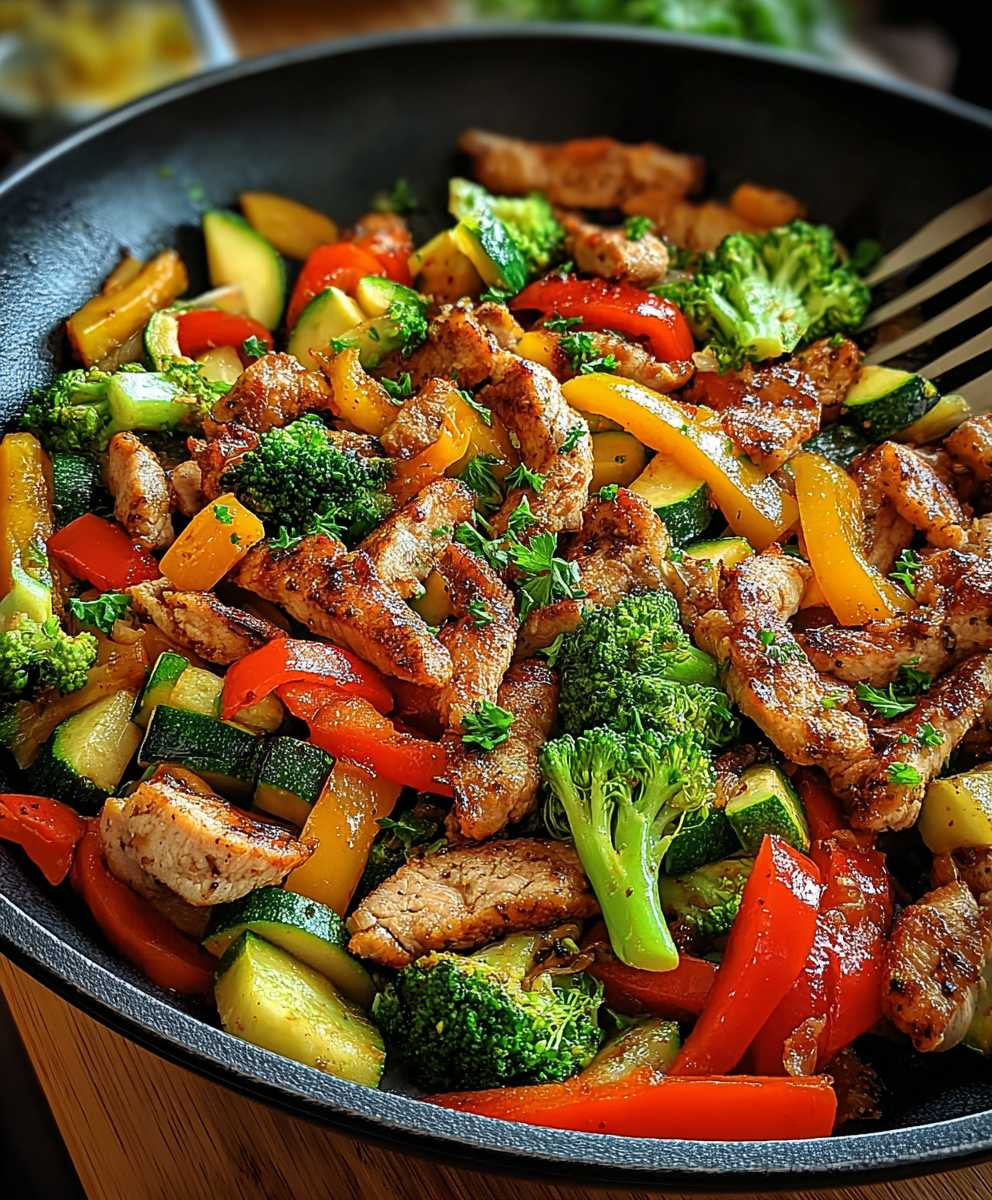 Low Carb Gemüsepfanne Pute