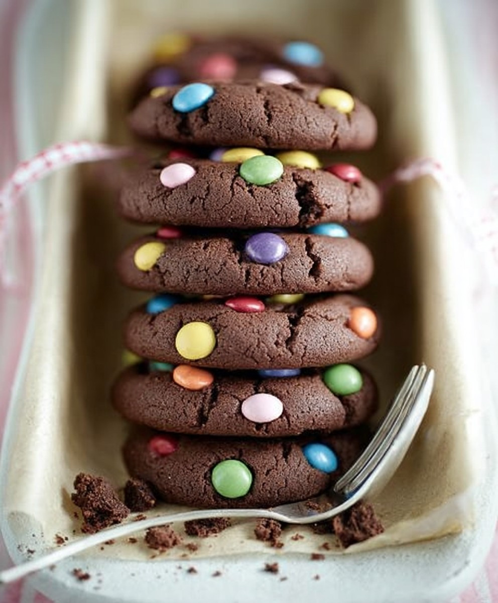 Schokoladenkekse mit Smarties