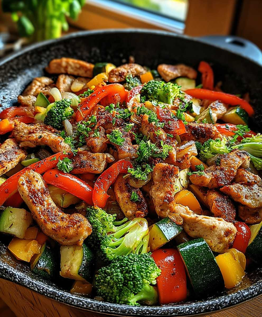 Low Carb Gemüsepfanne Pute