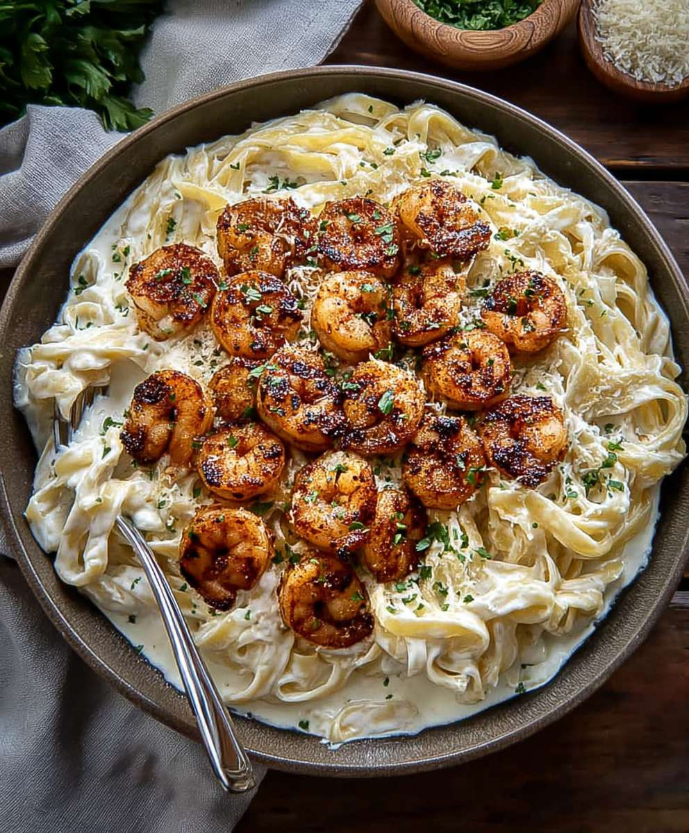 Shrimp Alfredo Einfach Schnell