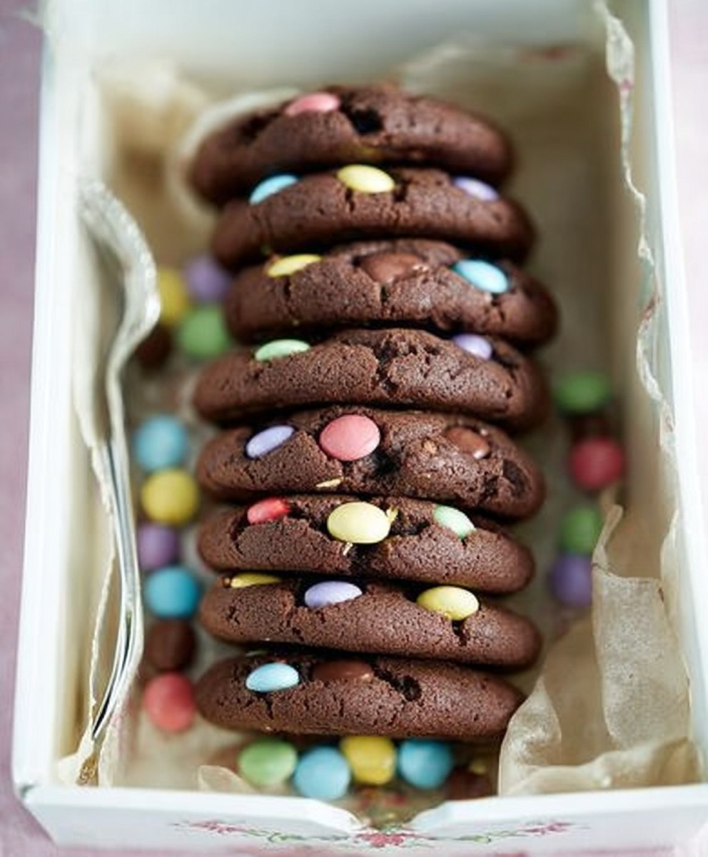 Schokoladenkekse mit Smarties