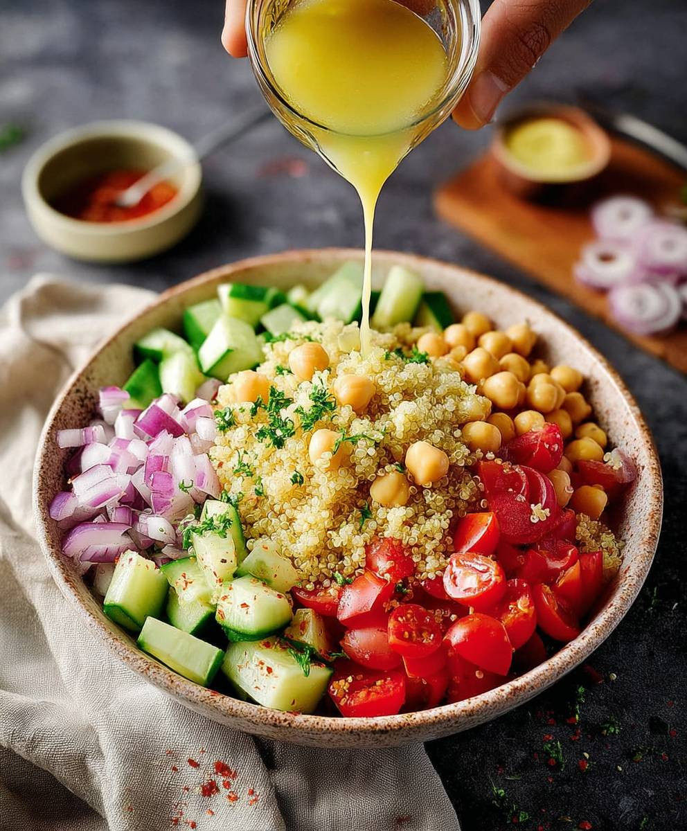 Quinoa Salat gesund einfach zubereiten