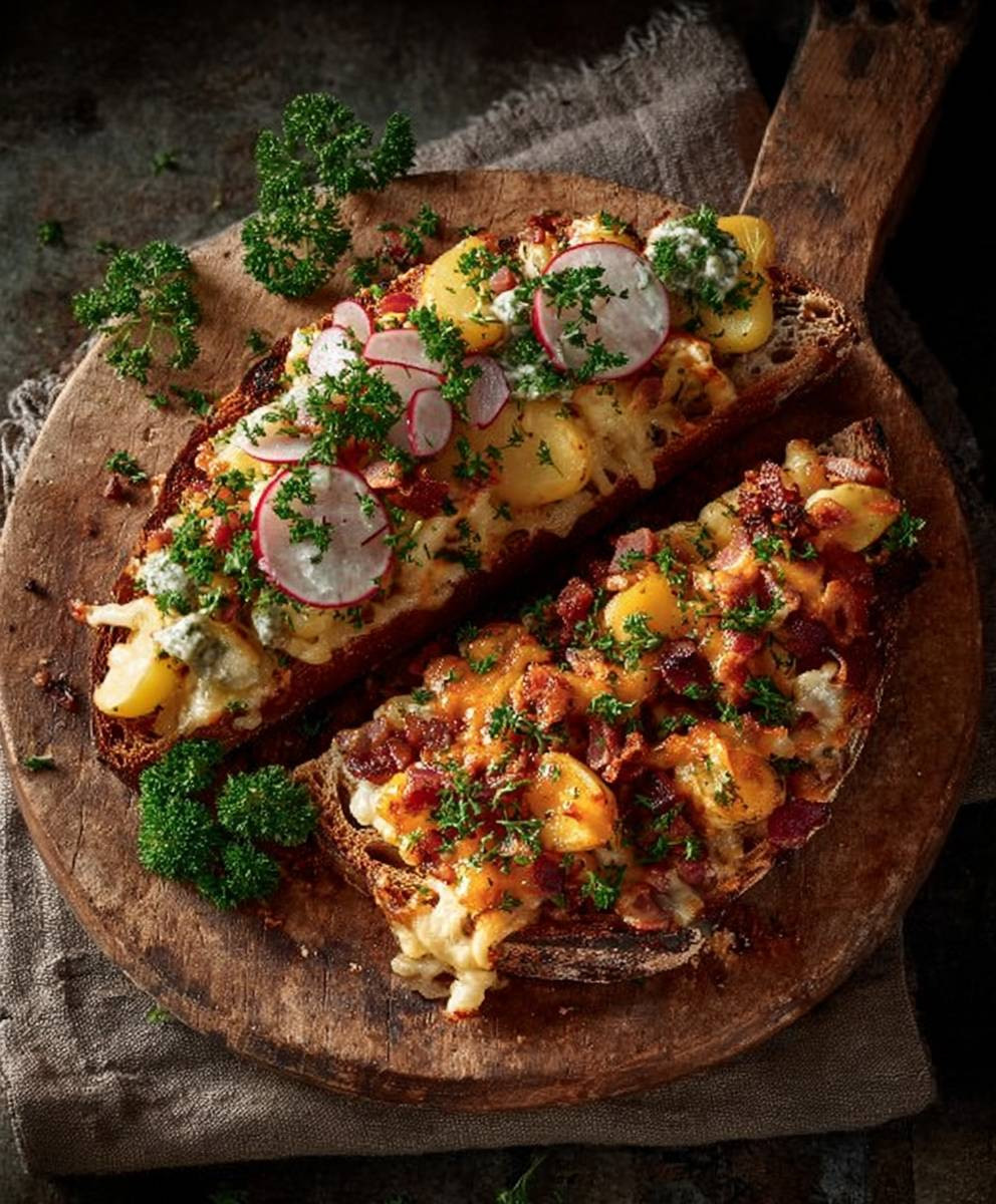 Deftiges Gröstlbrot einfach zubereiten