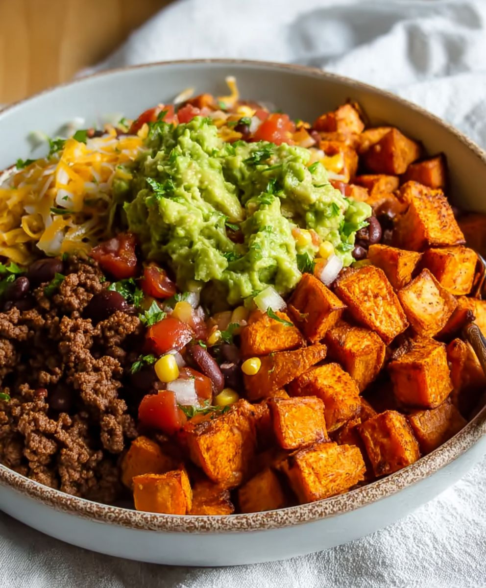 Süßkartoffel Burrito Bowl einfach