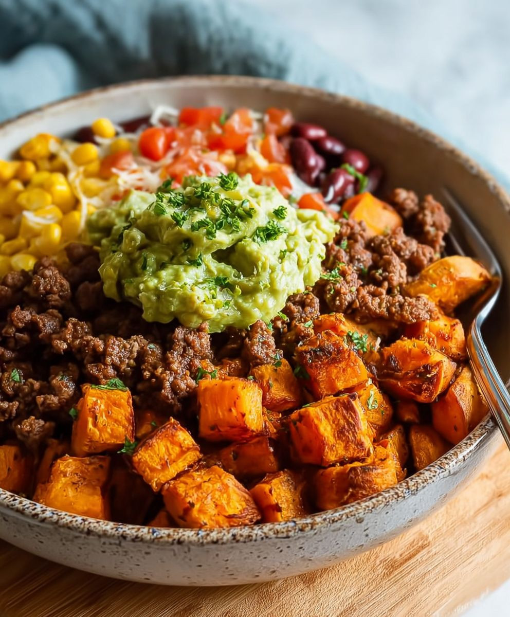 Süßkartoffel Burrito Bowl einfach