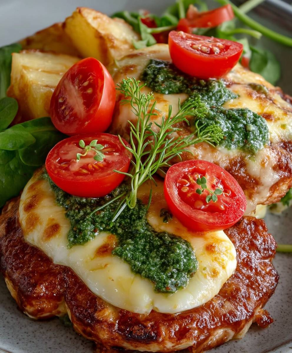 Mozzarella Blumenkohl Steak überbacken