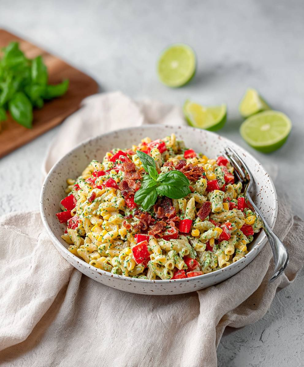 Sommerlicher Nudelsalat mit Joghurt