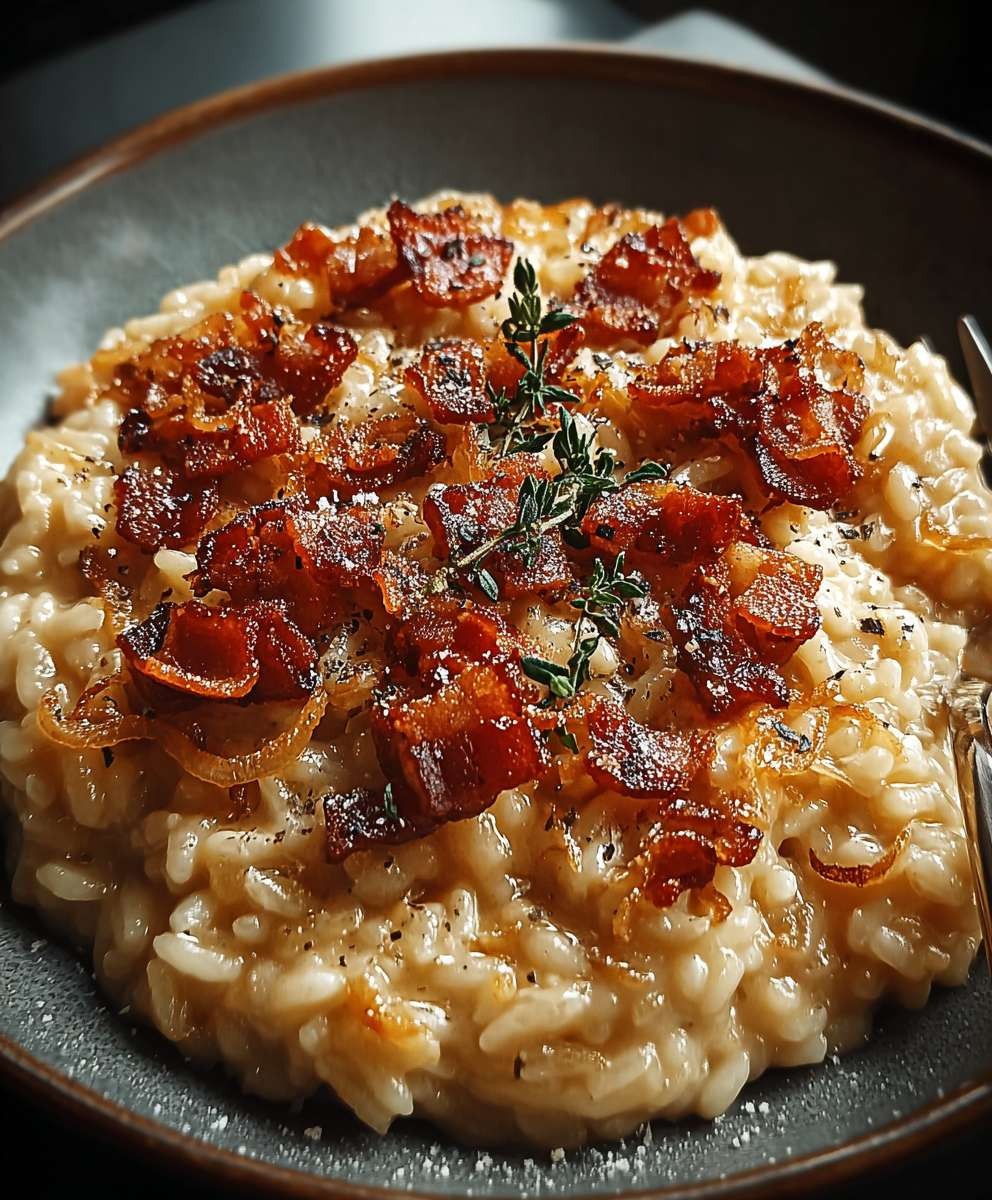 Zwiebel Speck Risotto Französisch