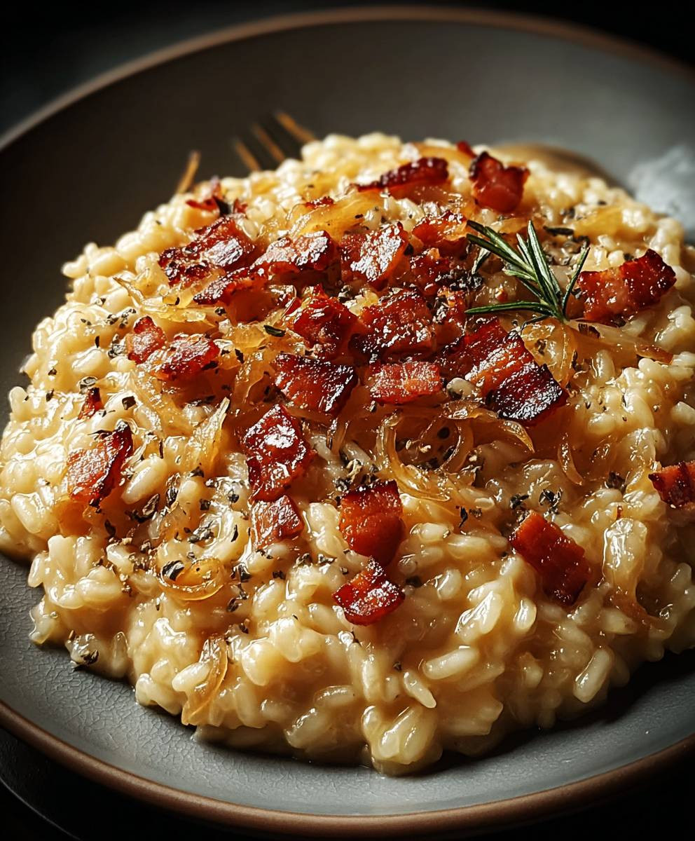 Zwiebel Speck Risotto Französisch