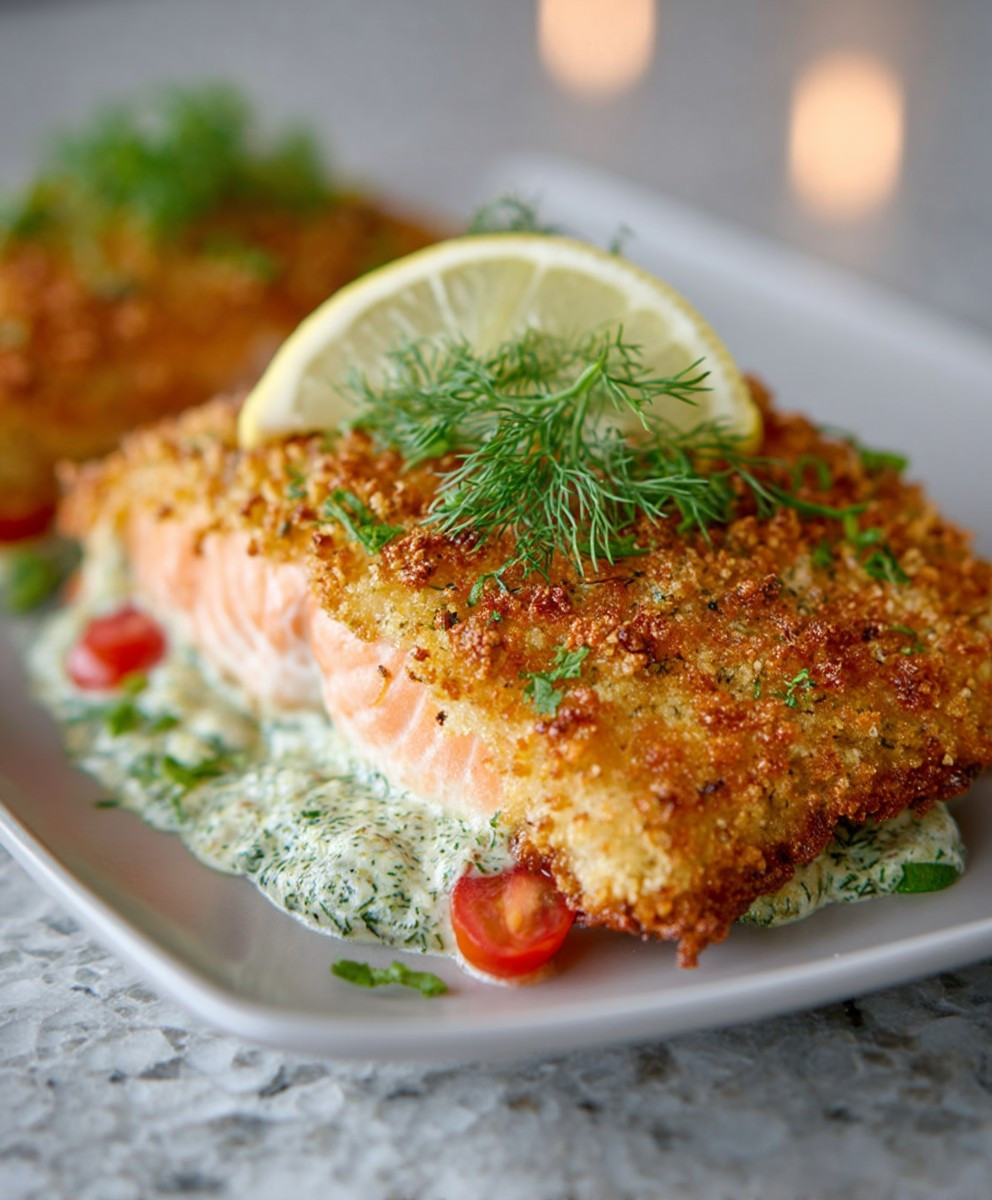 Panko Lachs knusprig backen
