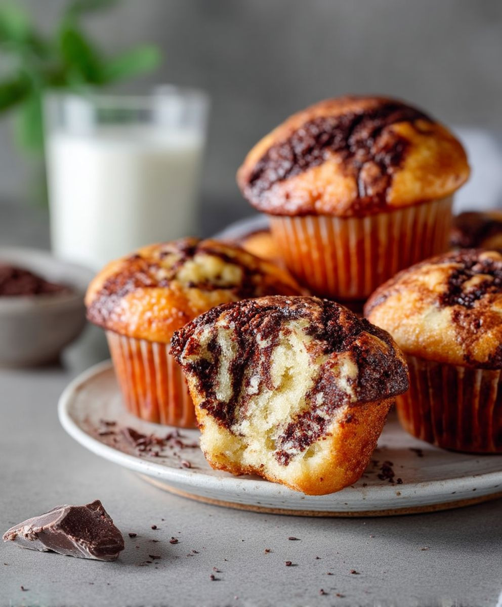Saftige Marmormuffins backen