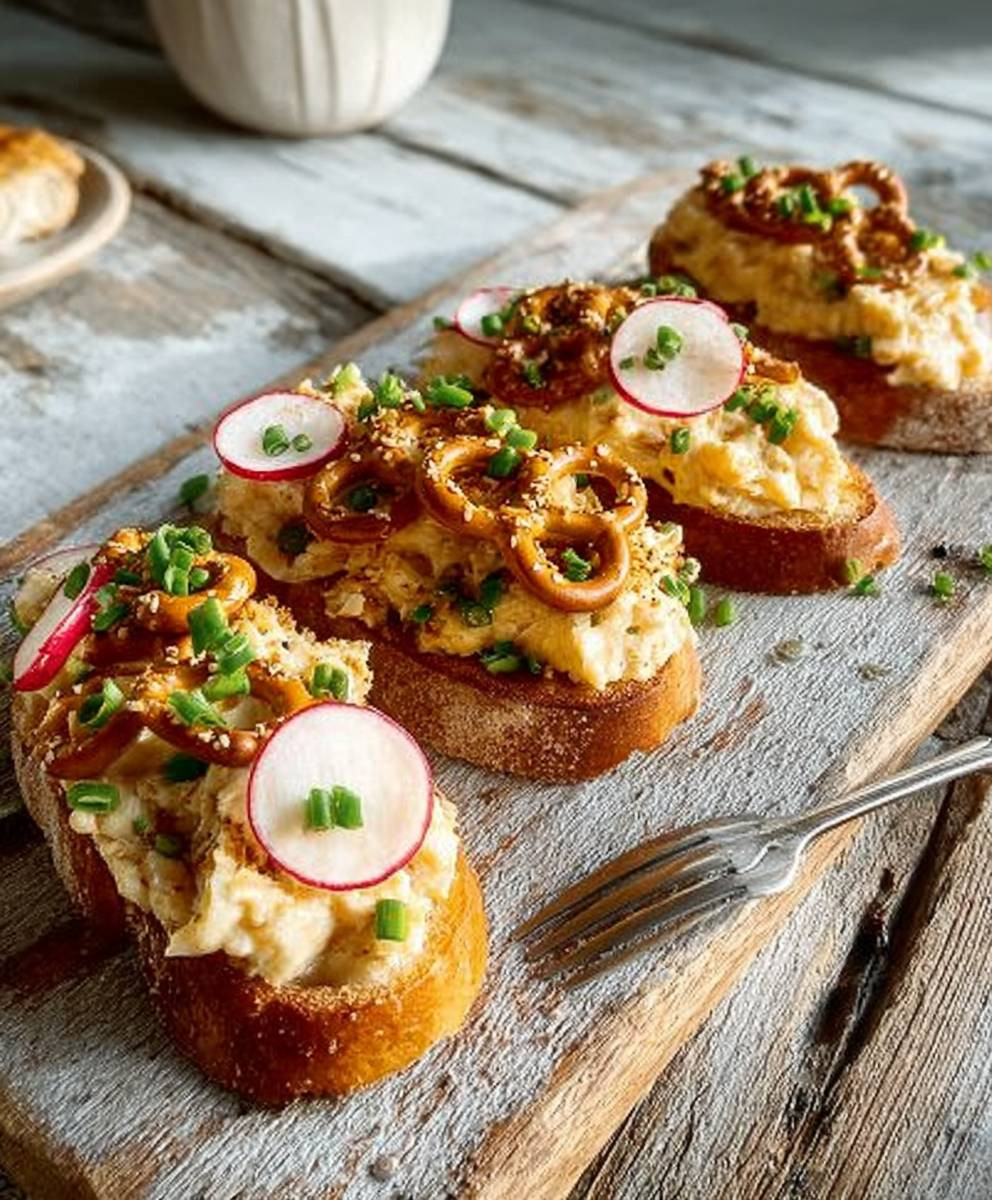 Obatzda Crostini Oktoberfest Vorspeise
