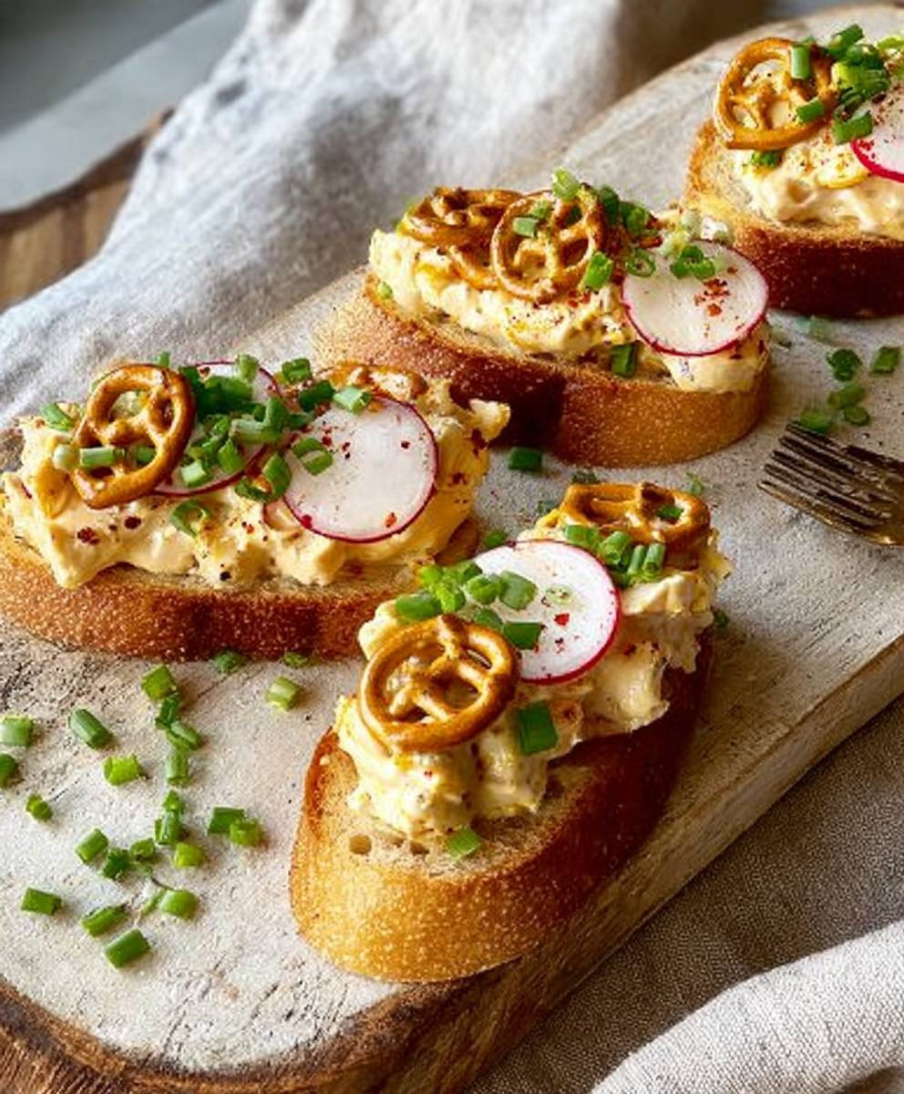Obatzda Crostini Oktoberfest Vorspeise