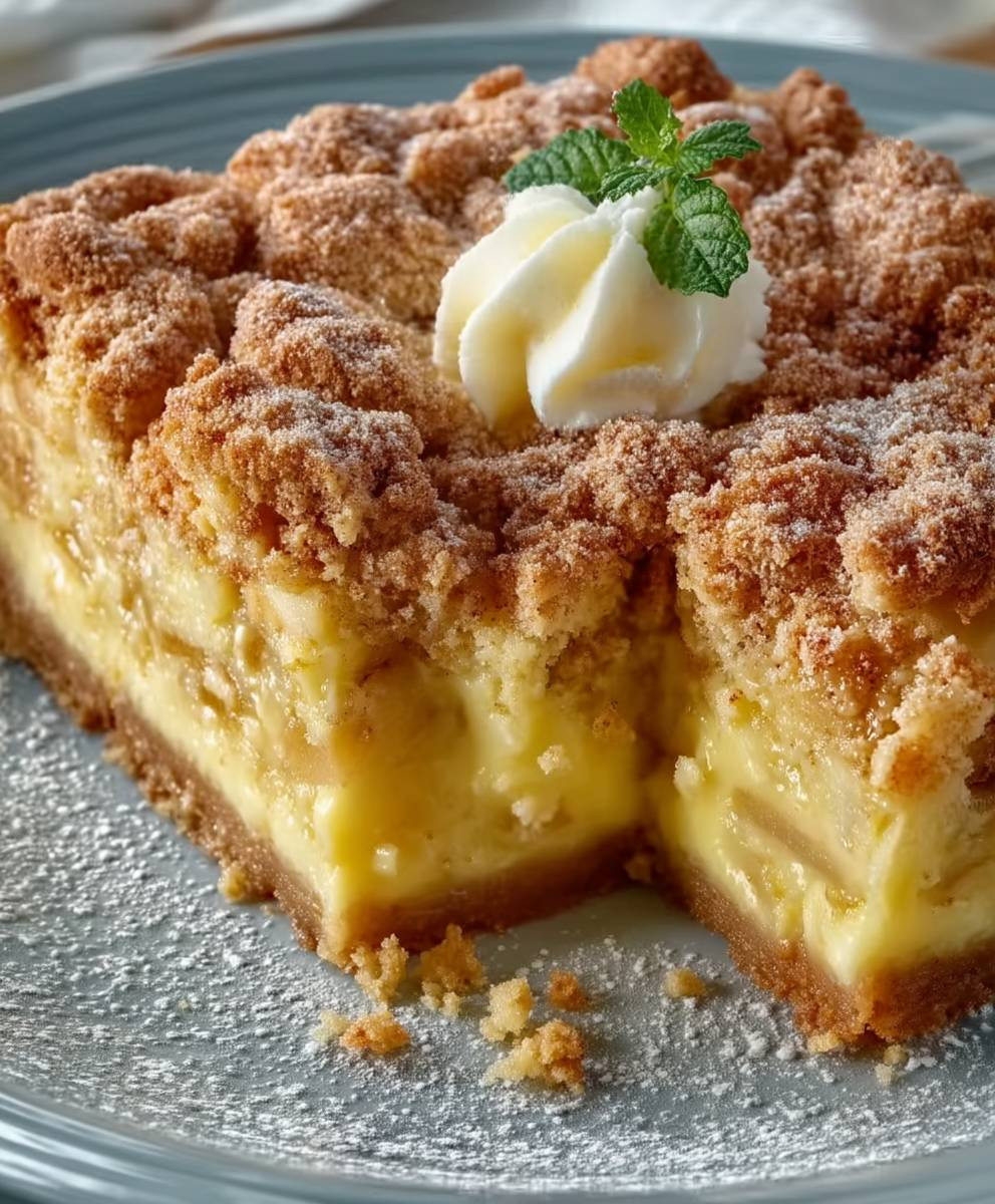 Apfelkuchen mit Pudding