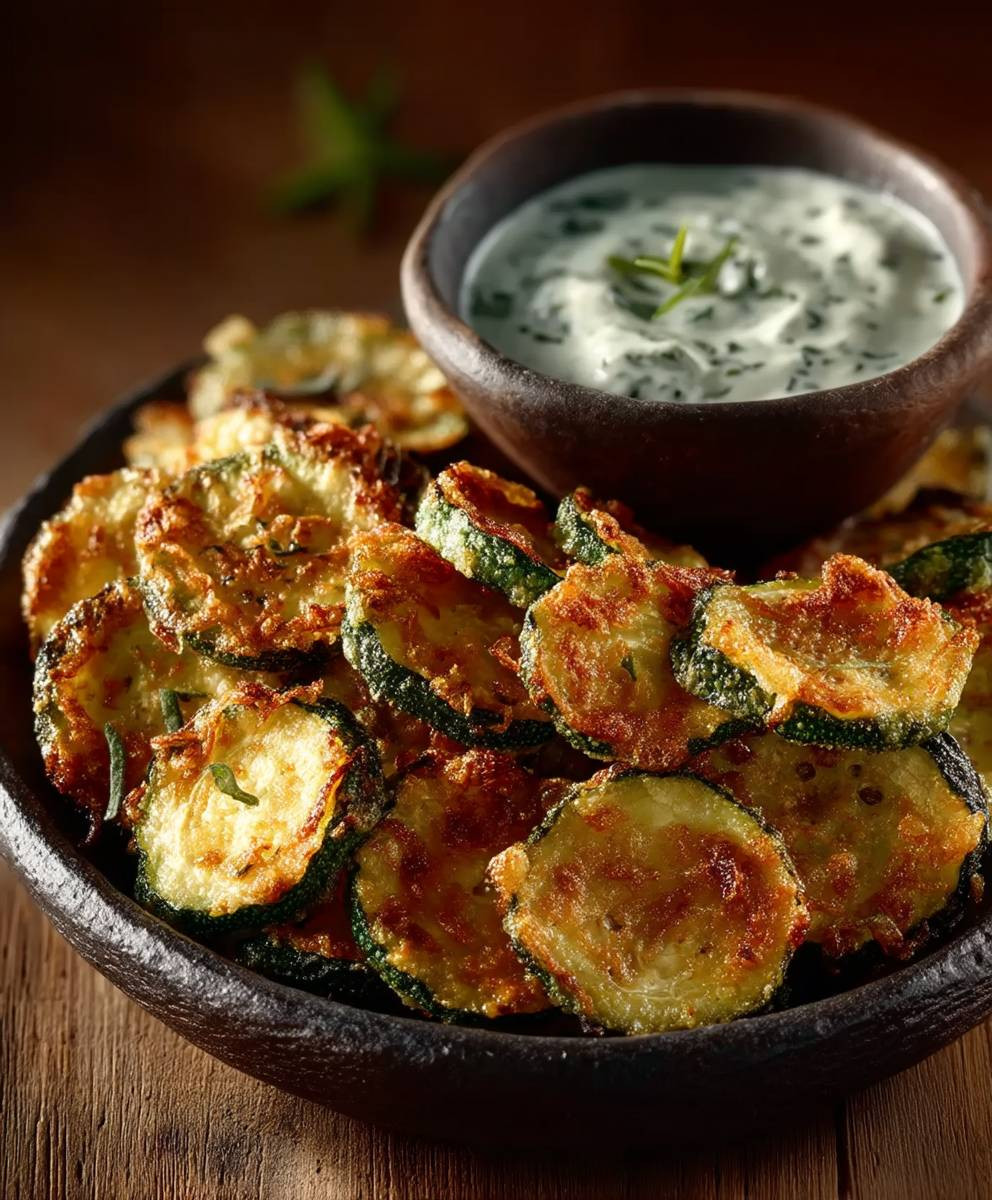 Heißluftfritteuse Zucchini Chips