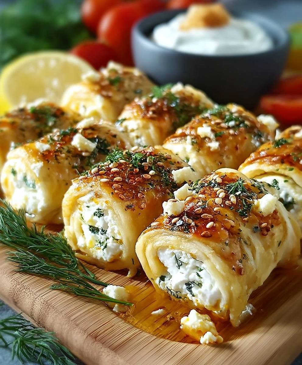 Ofen Feta Röllchen schnell knusprig