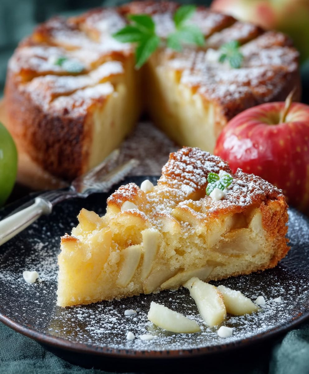 Versunkener Apfelkuchen backen